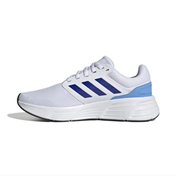 NIB Adidas Galaxy 6 Men's Running Shoes Size 10 White Blue Three Stripes - Picture 8 of 16